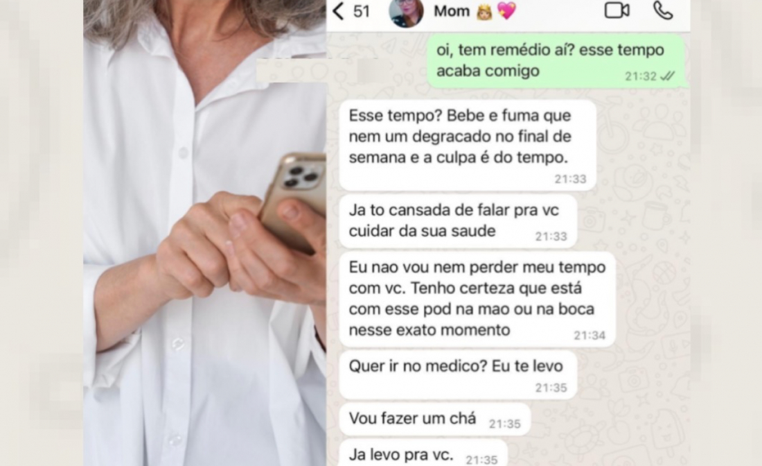 Filho pede remédio à mãe e resposta vitaliza: 'Um remédio ou uma humilhação misteriosa?'