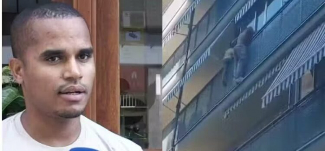 Brasileiro salva menino pendurado em sacada de prédio na Espanha