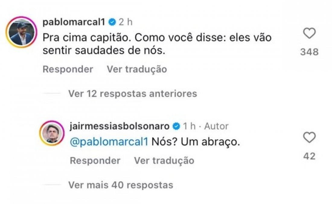 Marçal elogia Bolsonaro e recebe resposta inusitada do ex-presidente