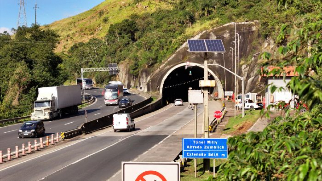 Túnel do Formigão fica em meia pista até segunda-feira (26) para obras
