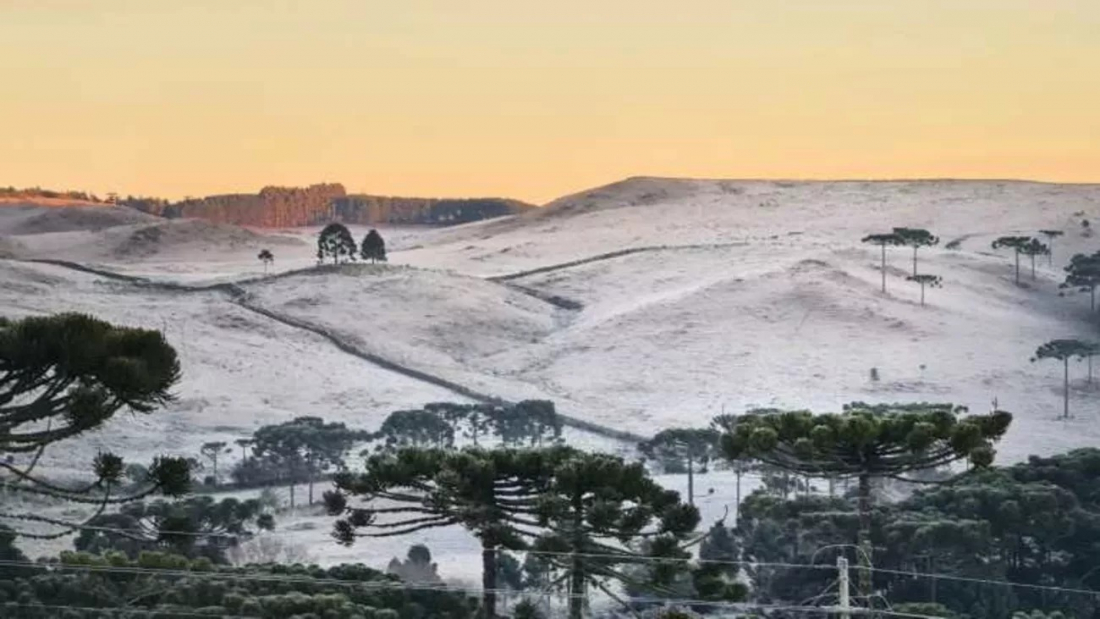 Final de semana será de frio e com chance de neve em SC