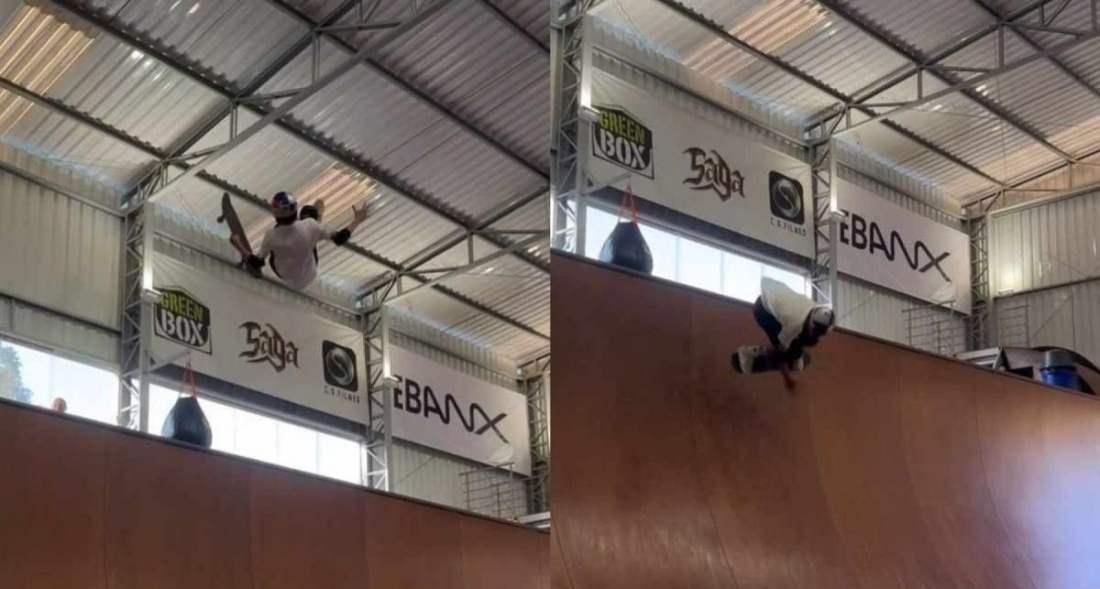 Brasileiro de 15 anos faz manobra inédita no skate e viraliza nas redes