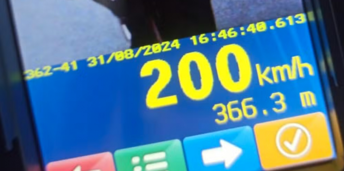 Moto é flagrada a 200 km/h, dobro da velocidade permitida, em rodovia de Criciúma