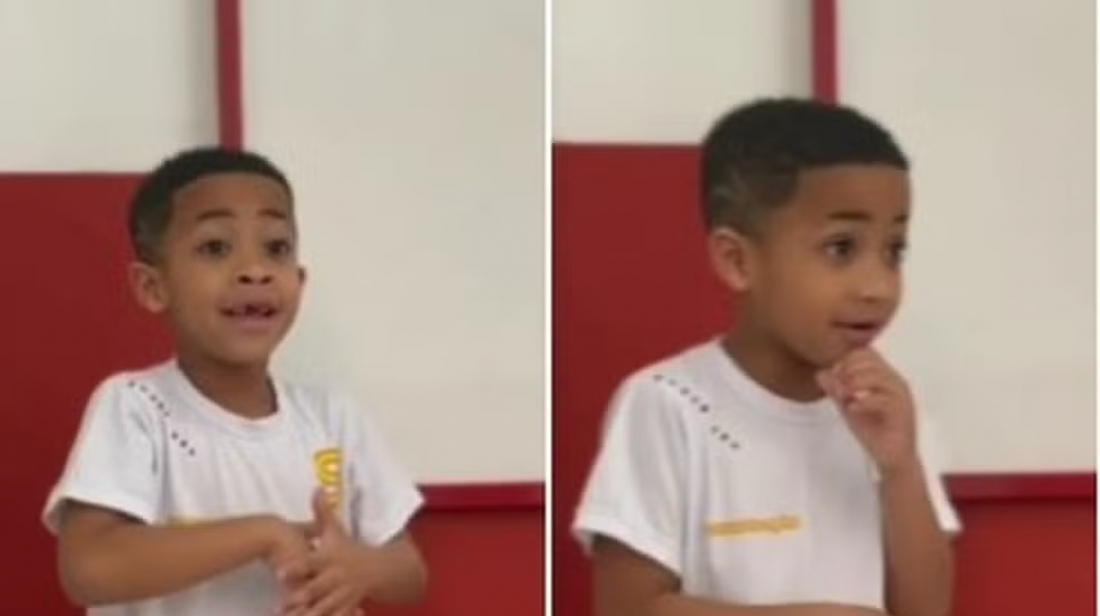 Em SC: menino de 7 anos ajuda mãe de bebê engasgado a fazer manobra que aprendeu no Programa Bombeiro Mirim