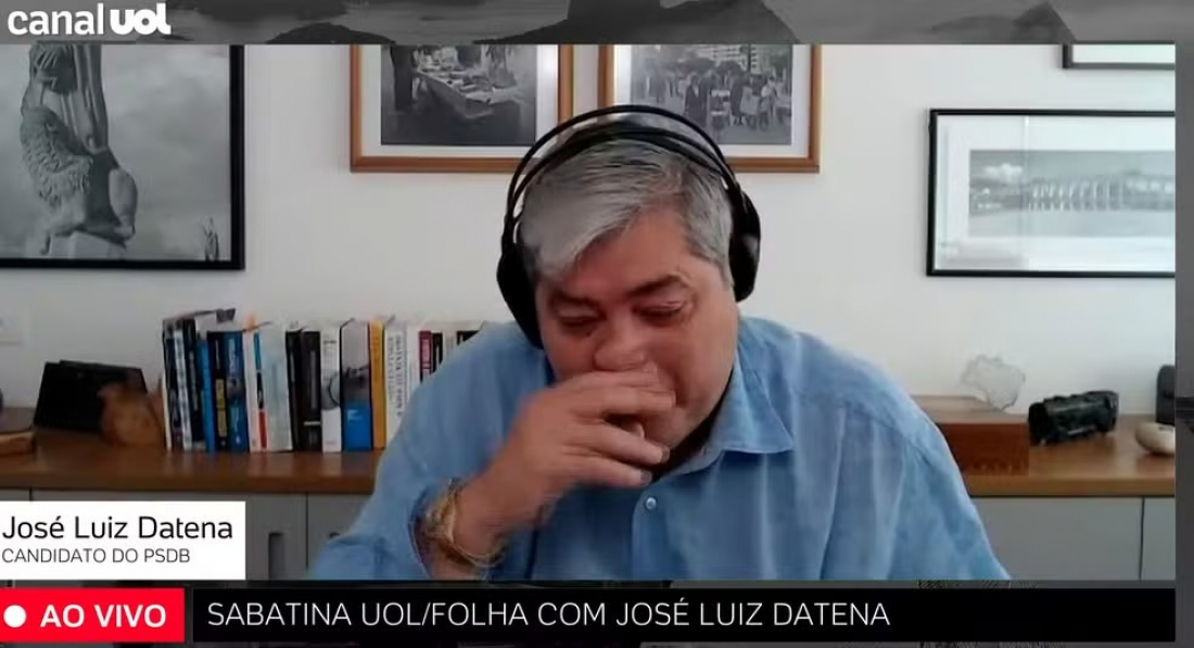 Atrás nas pesquisas, Datena chora e diz que pode deixar política