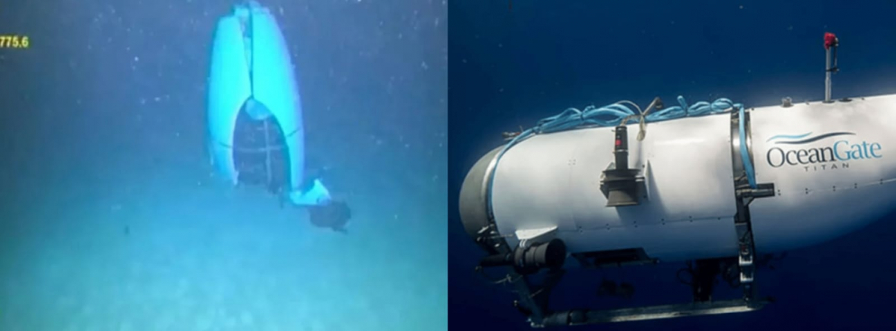 EUA divulga 1ª imagem do submersível Titan no fundo do oceano