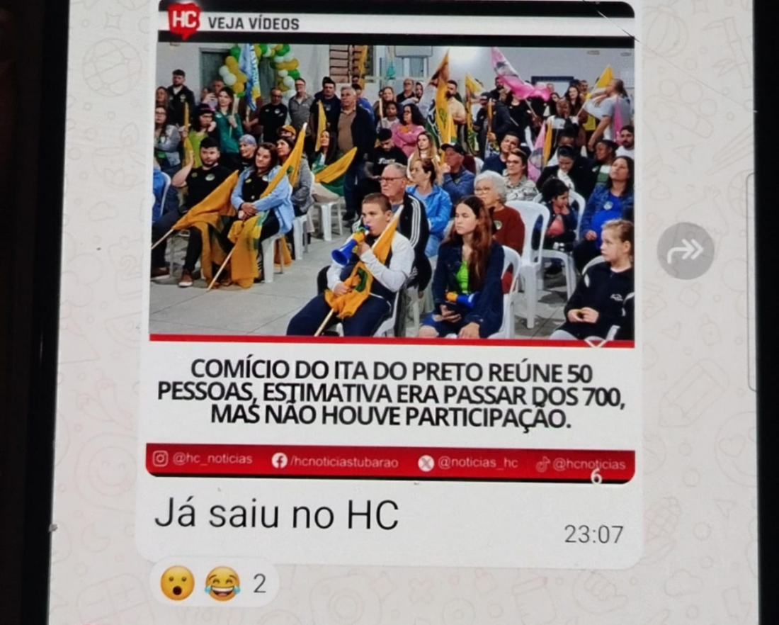 Notícia falsa atribuída ao HC Notícias circula em grupos de WhatsApp