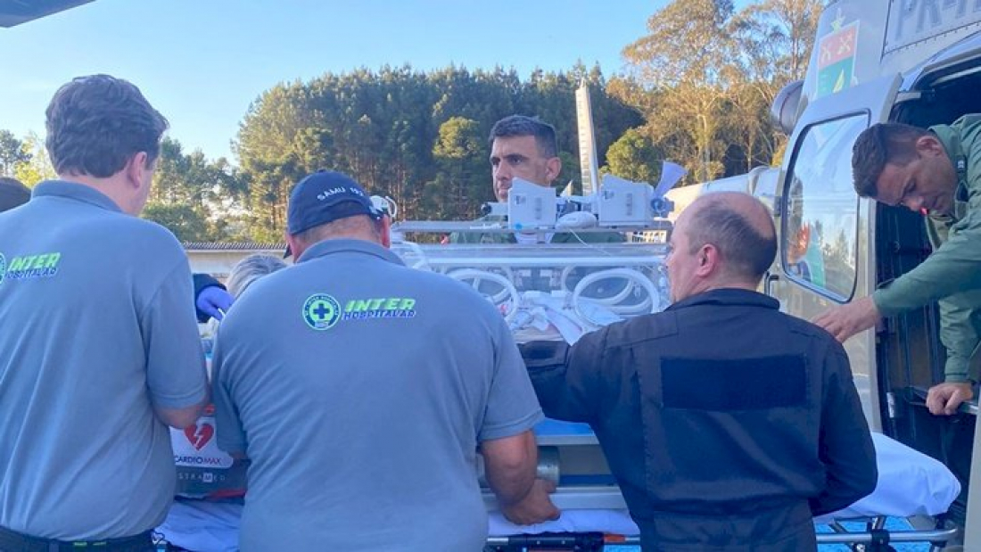 Operação aérea da Polícia Militar e do Samu salva bebê de 2 dias em estado grave