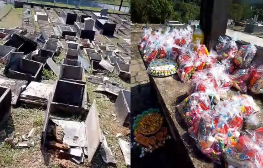 Abertura de sepulturas em cemitério de SC causa polêmica: ‘intolerância religiosa’