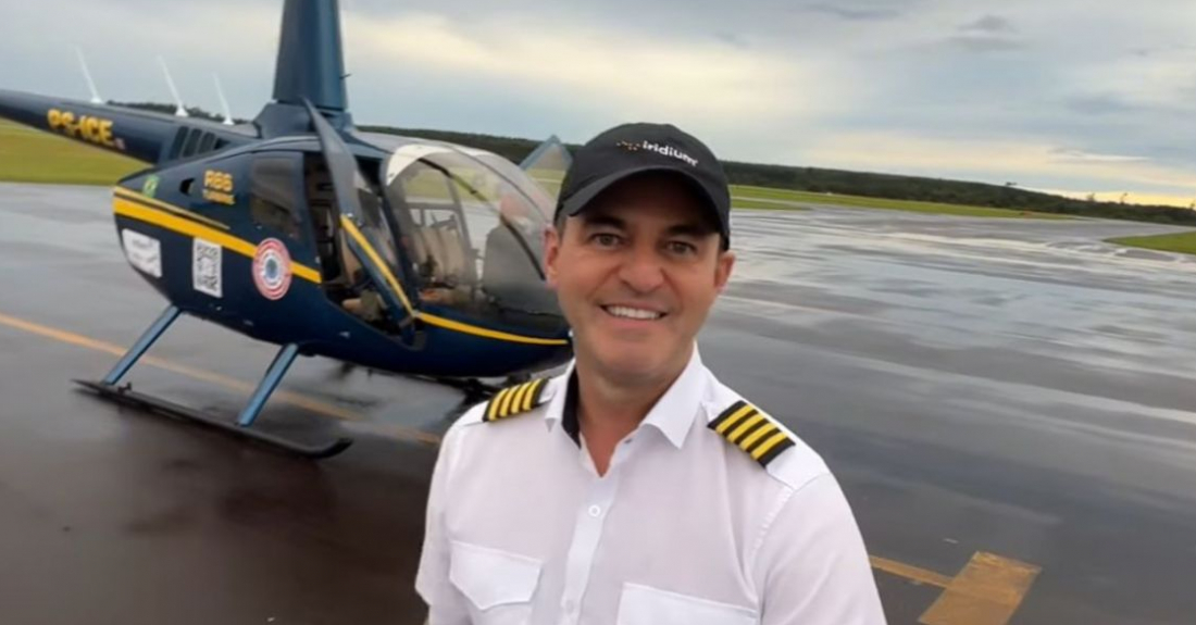 Milionário que fez volta ao mundo de helicóptero retorna a SC após 106 dias de viagem