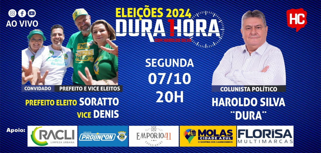 Soratto e Denis são os convidados do Dura 1 Hora desta segunda-feira (7)