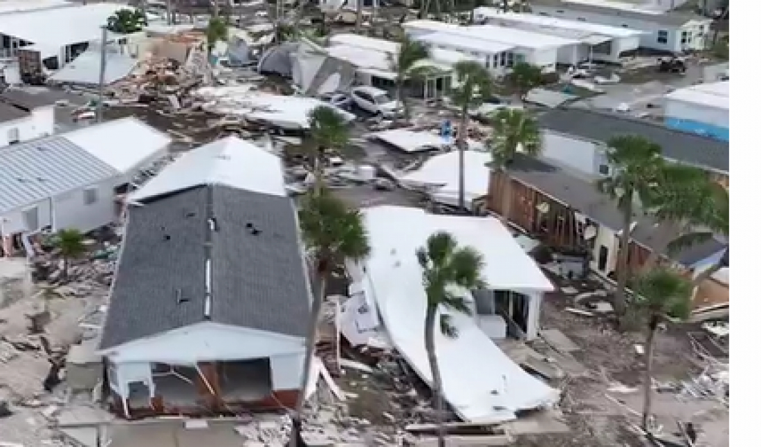 (Vídeo) Drone captura devastação do Furacão Milton em Grove City e Manasota Key, Flórida