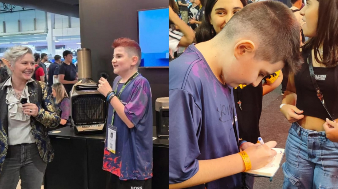 Tubaronense de 12 anos que tem 'ossos de vidro' realiza sonho de participar da BGS graças ao apoio de empresários