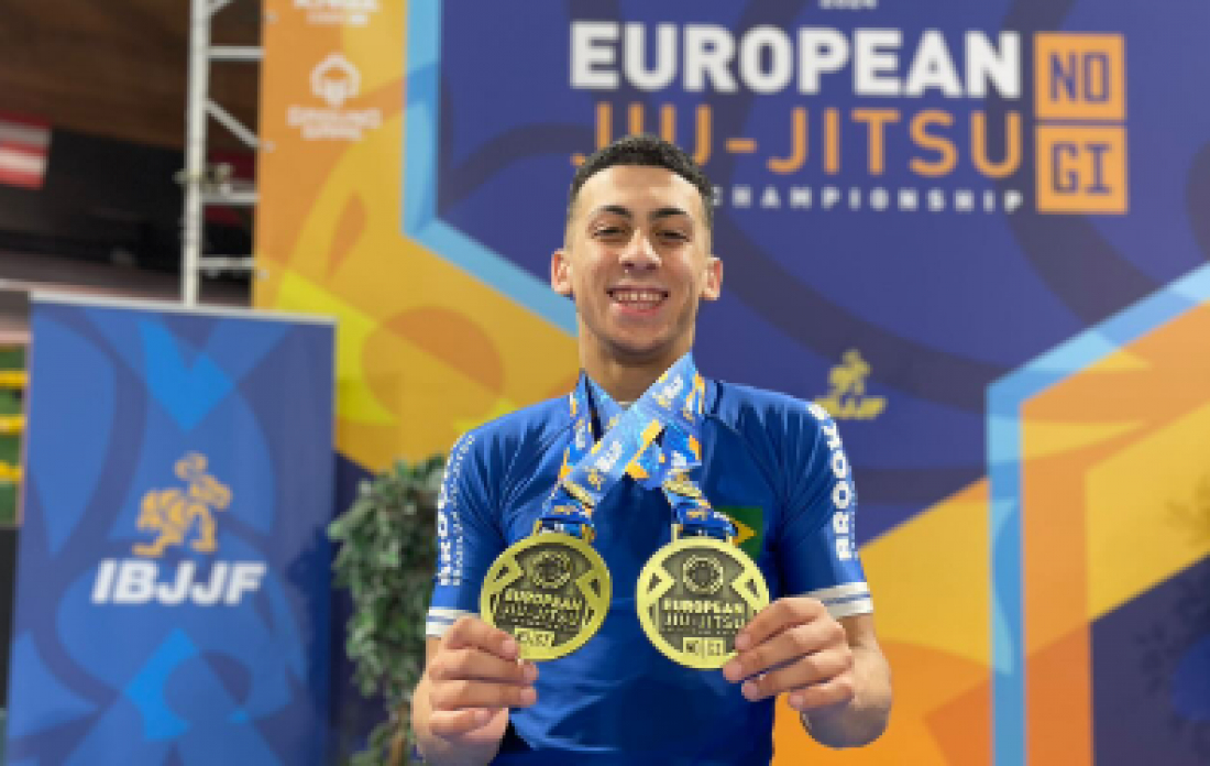 Tubaronense conquista duas medalhas em Campeonato Europeu de Jiu-Jitsu