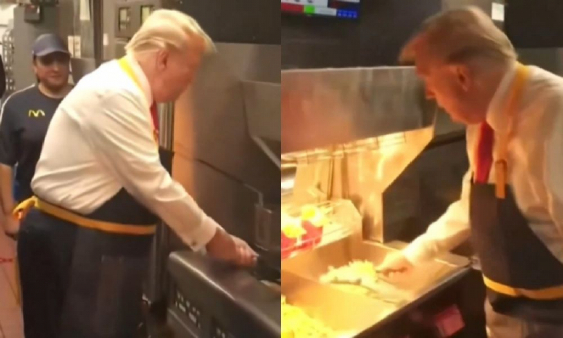 Donald Trump vira atendente do McDonald's durante campanha eleitoral