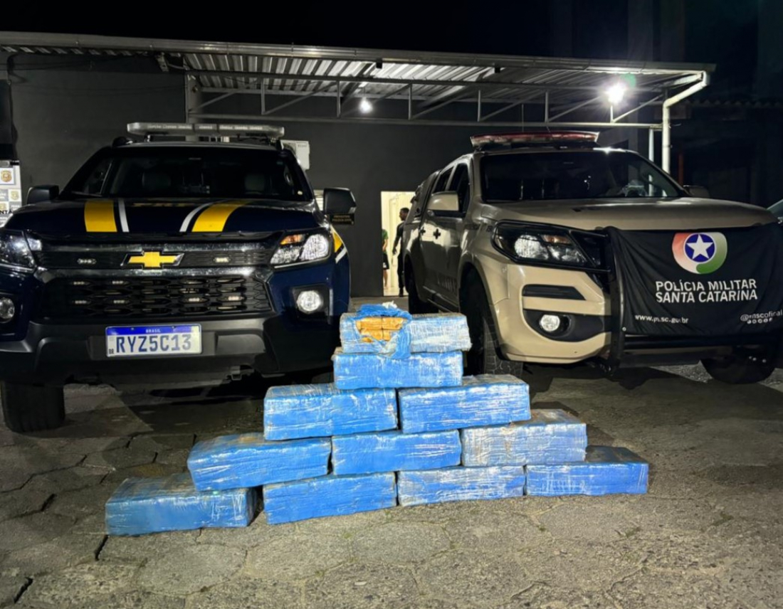 Ação conjunta da PRF e PM apreende maconha e haxixe em Tubarão