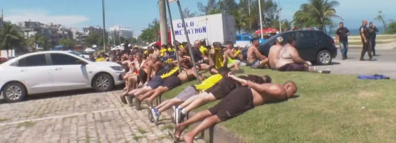 200 são detidos após baderna de torcedores do Peñarol no RJ