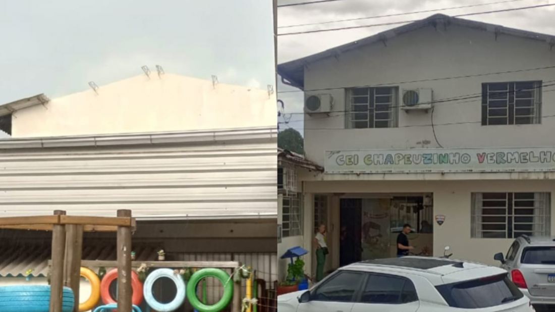 Defesa Civil interdita duas salas do Centro de Educação Infantil Chapeuzinho Vermelho em Tubarão devido a fortes chuvas