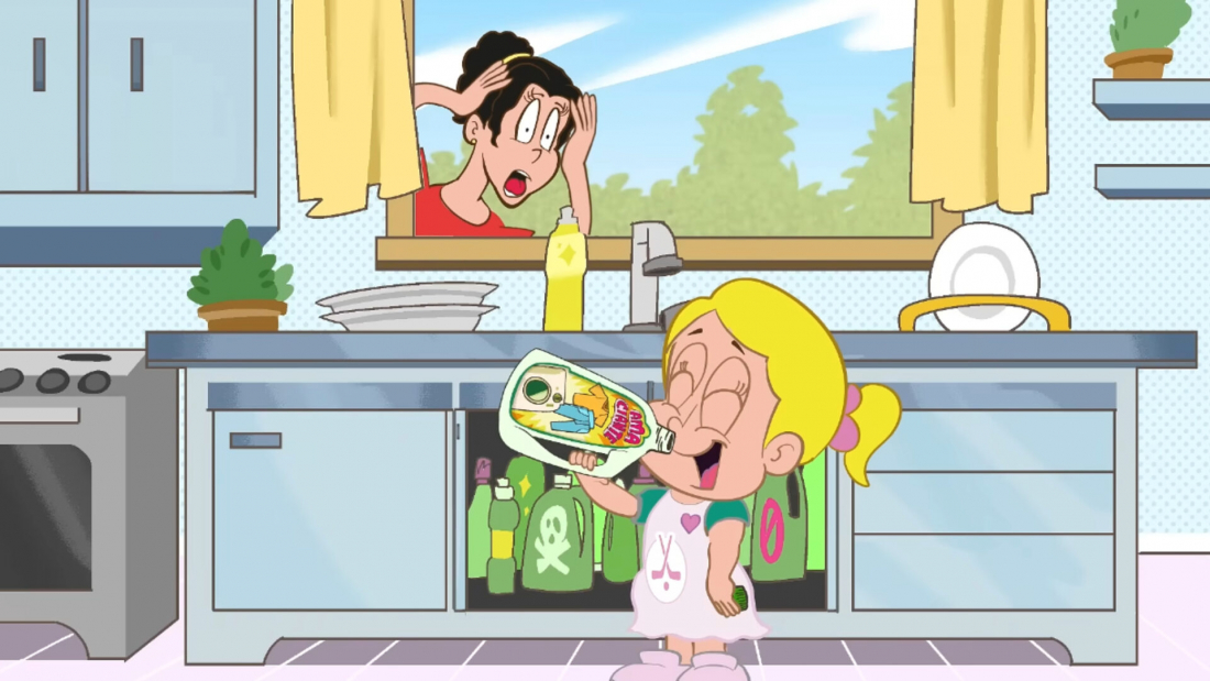 Vídeo animado mostra perigo de produtos tóxicos no alcance de crianças