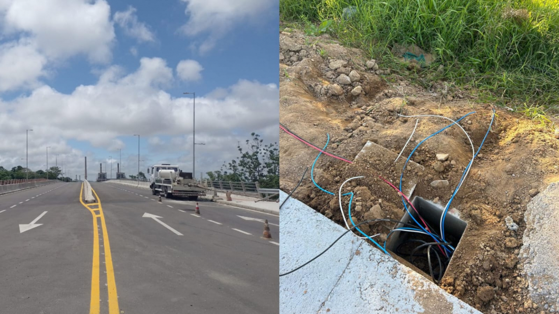 Fiação da ponte Stélio Boabaid é furtada às vésperas de iluminação ser ativada