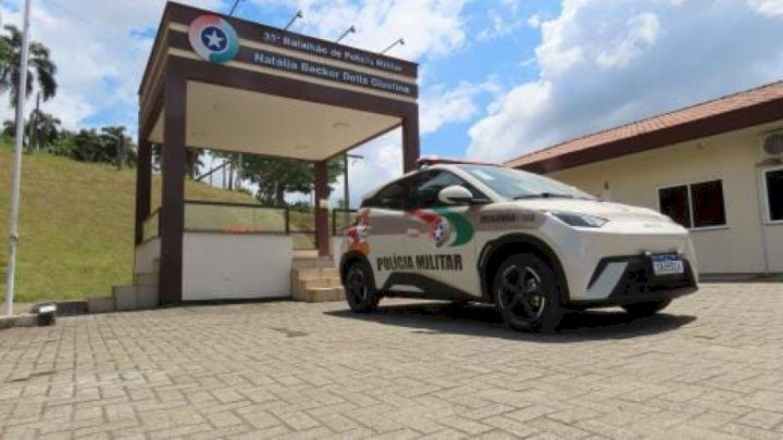 Veículo 100% elétrico passa a integrar frota de viaturas em Braço do Norte