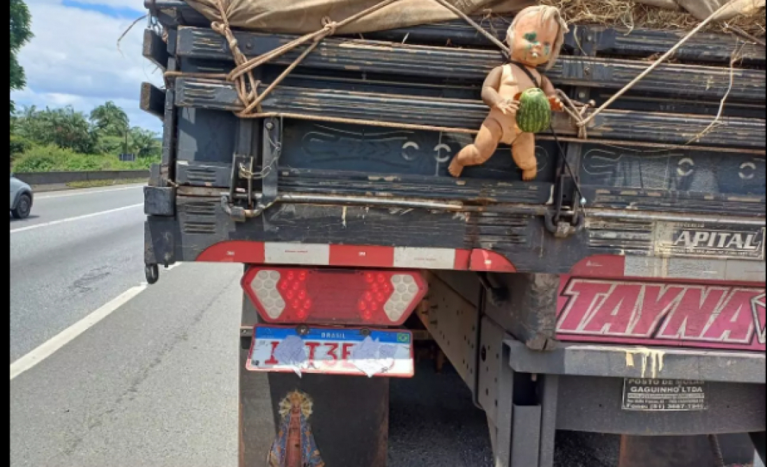 Caminhoneiro sob efeito de anfetamina esconde placa com papel higiênico e surpreende PRF em SC