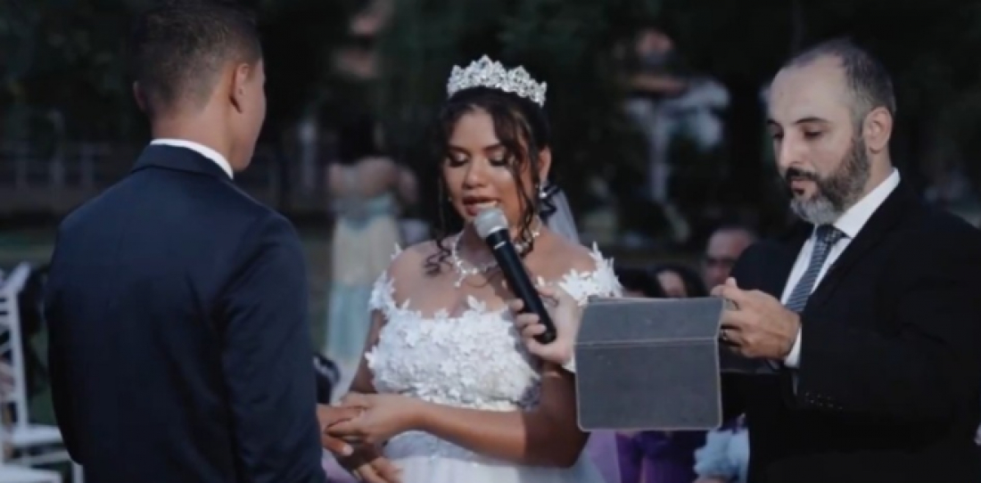 (Vídeo) Noiva em Mato Grosso viraliza ao errar e dizer: 'até que a sorte nos separe'