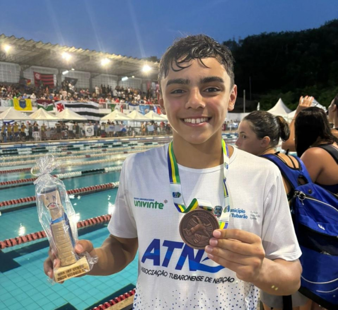 Tubaronense conquista duas medalhas no Campeonato Brasileiro de Natação