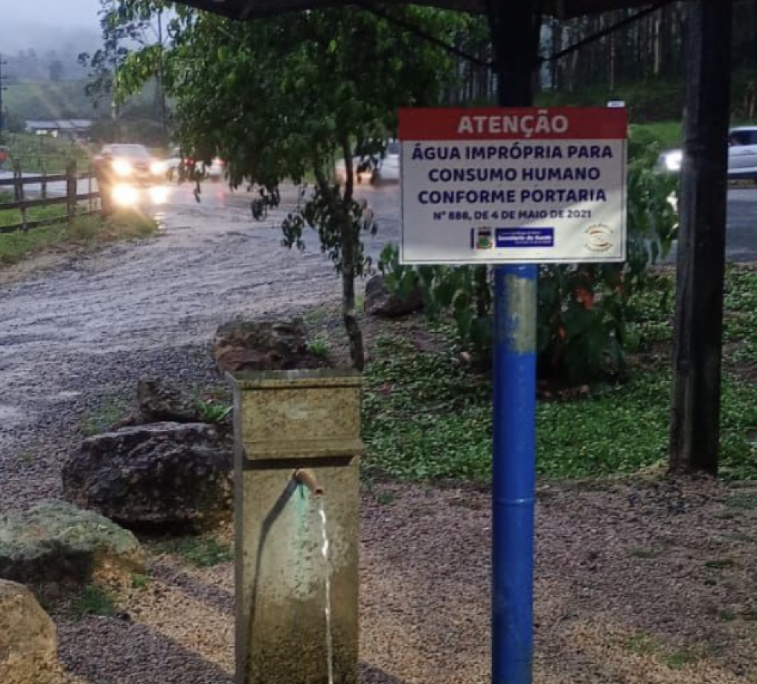 Braço do Norte: bactéria que causa infecções é detectada em análise de bica d'água