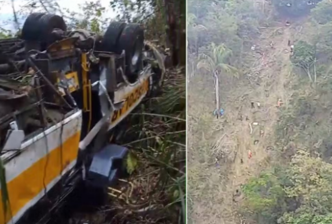 No País: Ônibus capota em ribanceira, deixa 23 mortos e quase 30 feridos