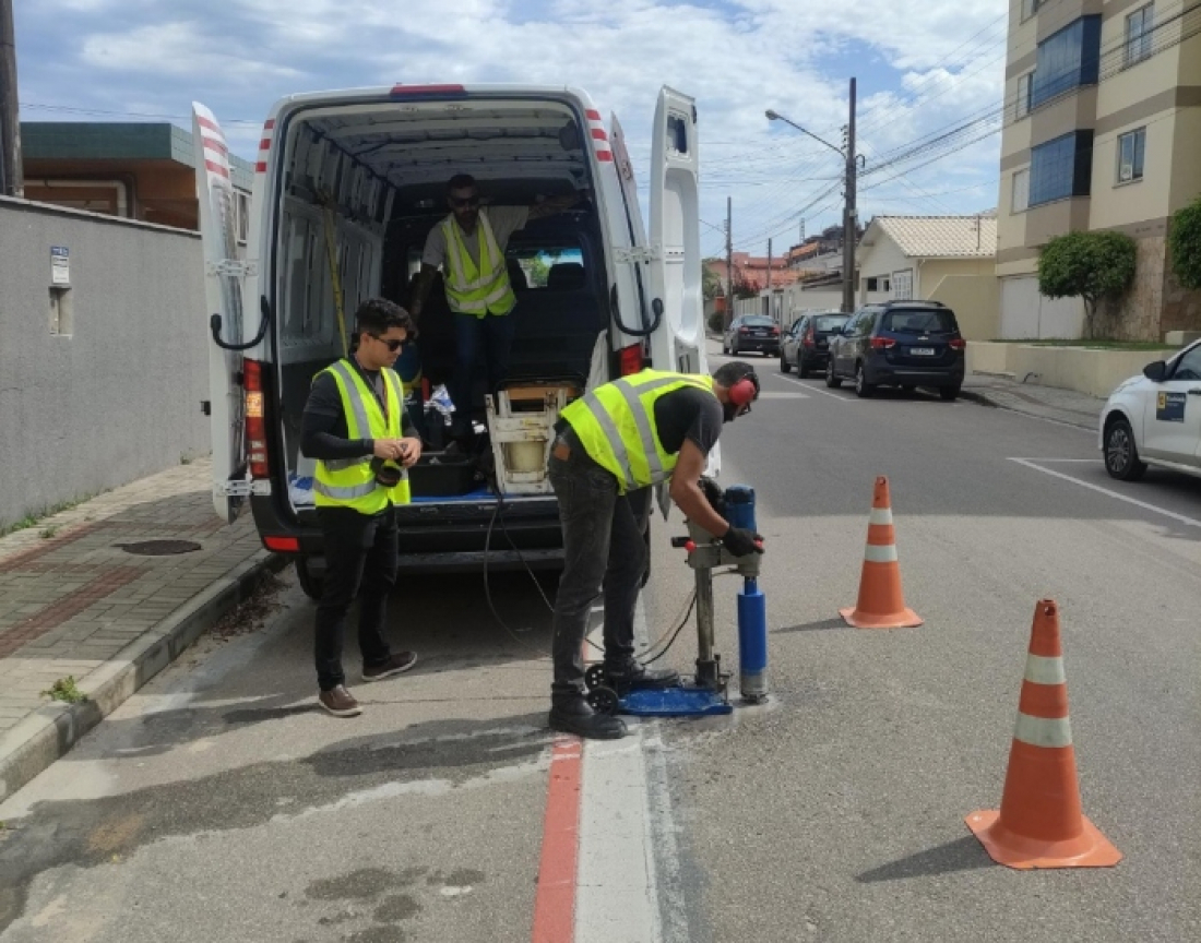 Laguna: Tribunal de Contas vistoria obras de pavimentação no Mar Grosso