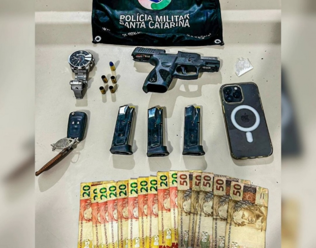 Homem é preso após disparar arma em via pública em Tubarão