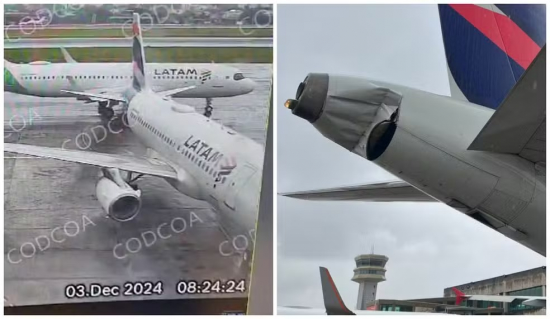 Aviões da Latam se envolvem em acidente no pátio do aeroporto de Congonhas