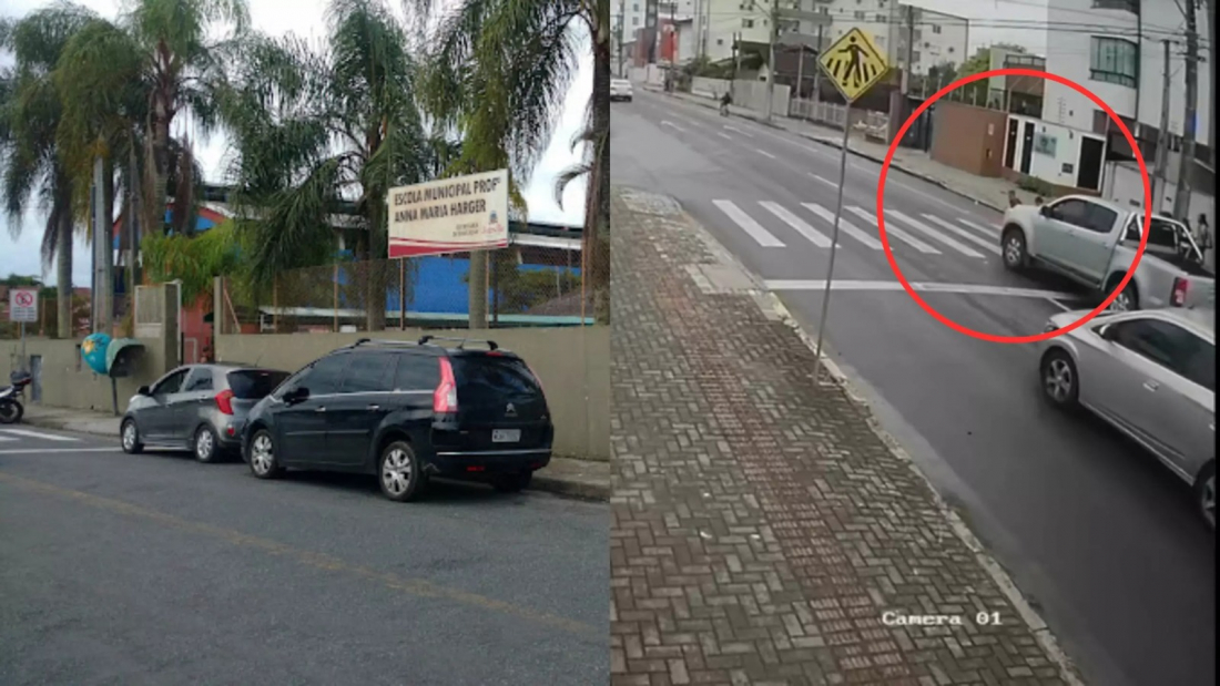 SC: criança de 7 anos é atropelada em faixa de pedestres após sair de escola