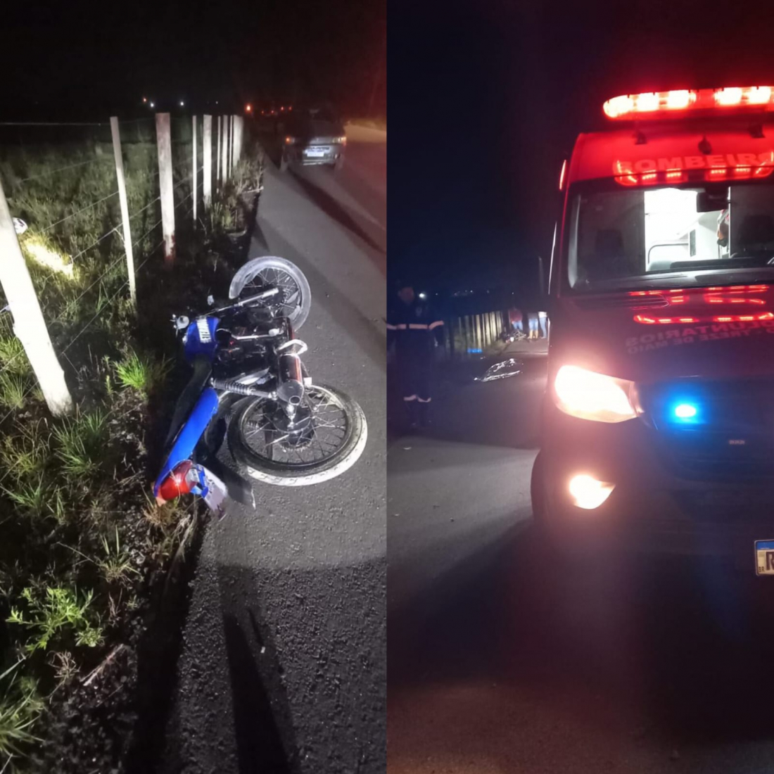 Colisão entre motocicletas deixa um jovem morto e outro ferido em Treze de Maio