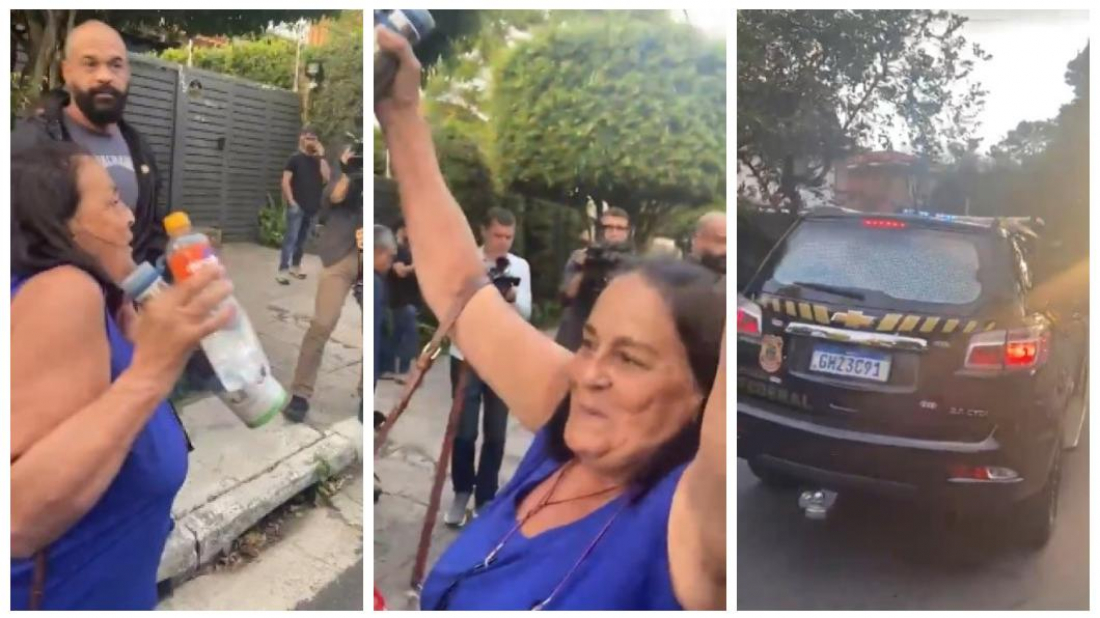 Idosa leva coroa fúnebre a casa de Lula, xinga policial federal de 'macaco' e é presa por injúria racial