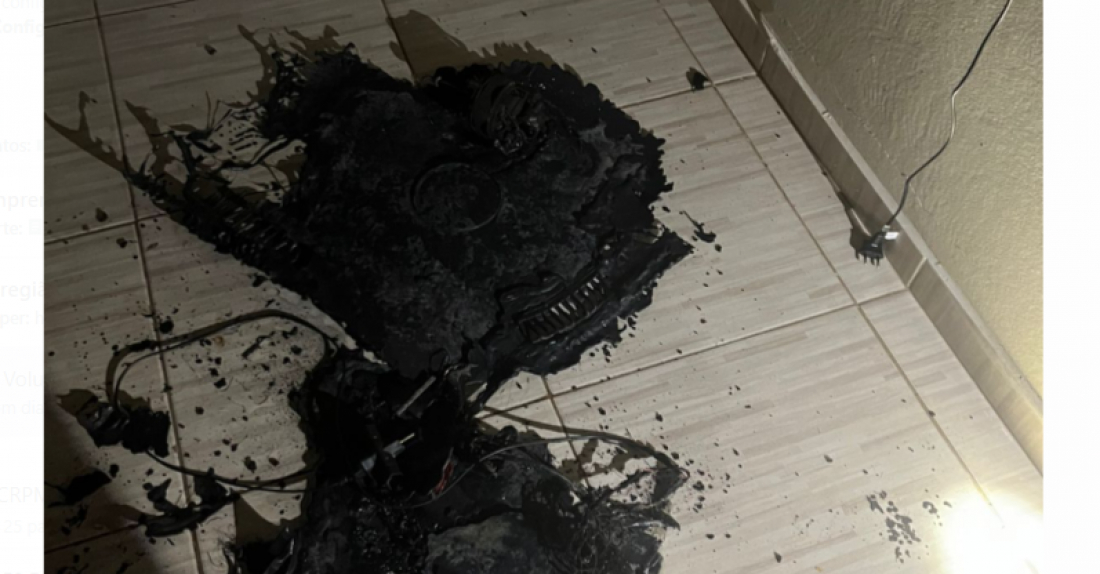 Ventilador pega fogo e causa princípio de incêndio em residência de Jaguaruna 