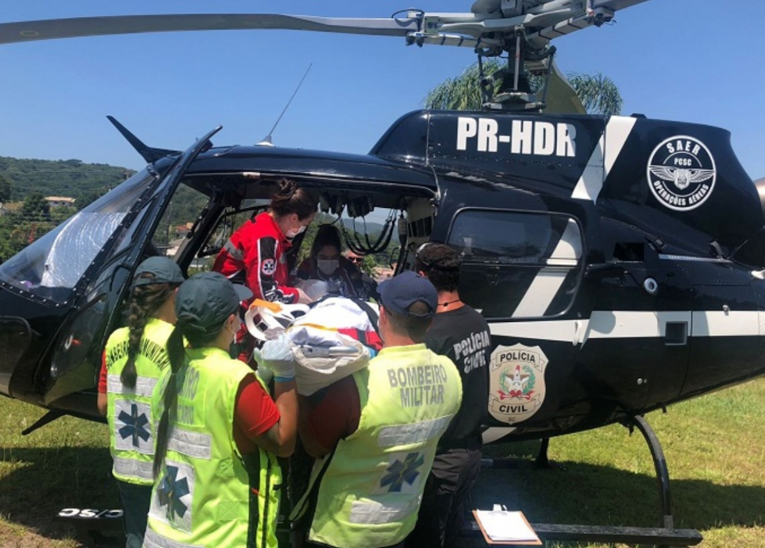 Adolescente de Grão-Pará tem perna amputada após acidente com roçadeira