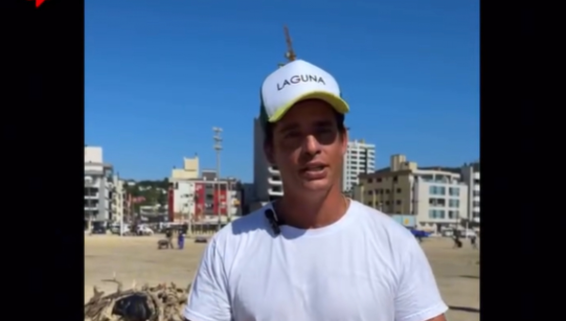 (Vídeo) Prefeito Preto Crippa organiza mutirão de limpeza nas praias em Laguna