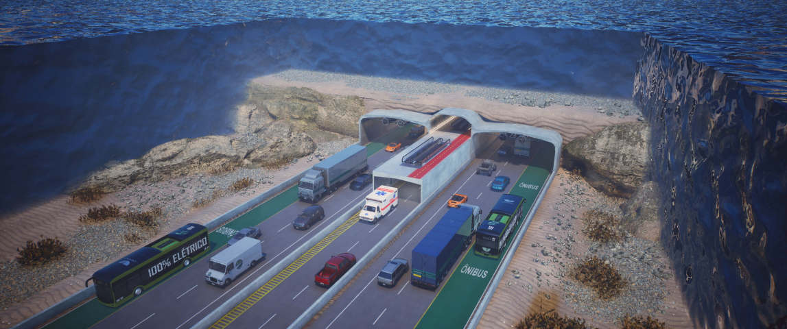 Em SC: túnel subaquático promete resolver mobilidade entre Navegantes e Itajaí