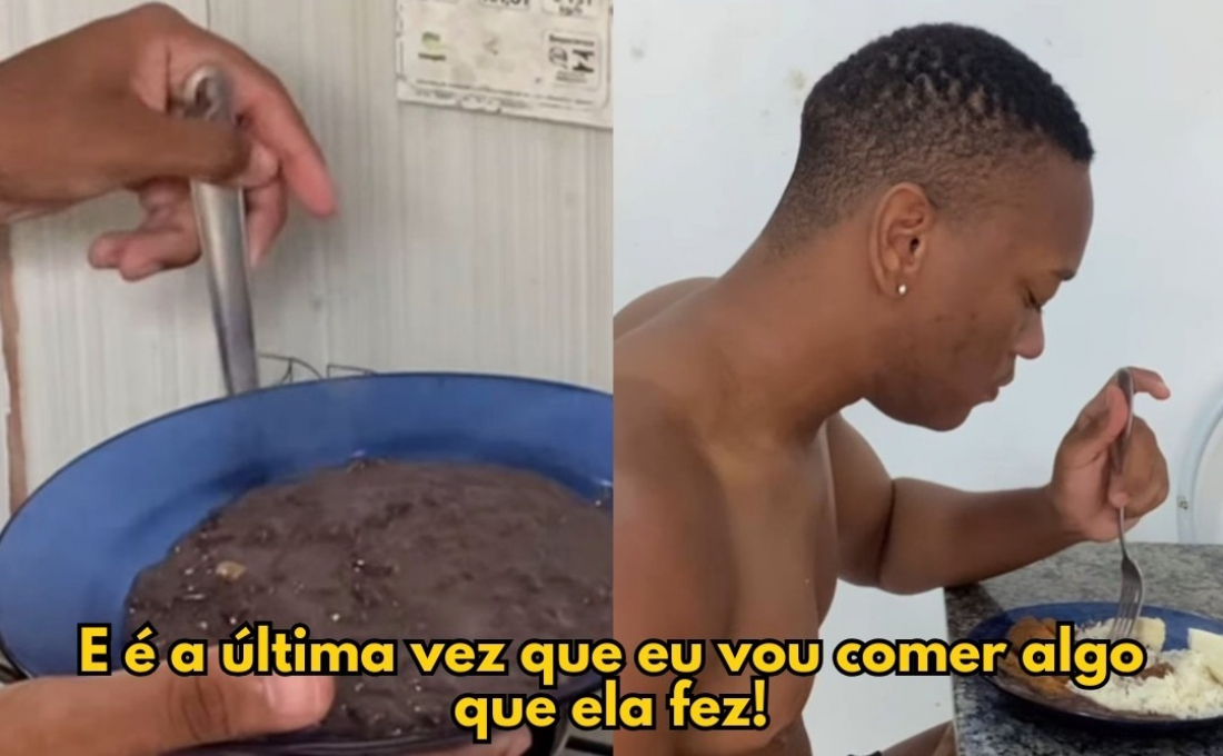 Influenciador emociona ao saborear último feijão feito pela mãe e congelado antes dela falecer