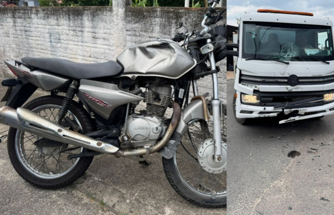 Acidente de trânsito em Laguna deixa motociclista gravemente ferido