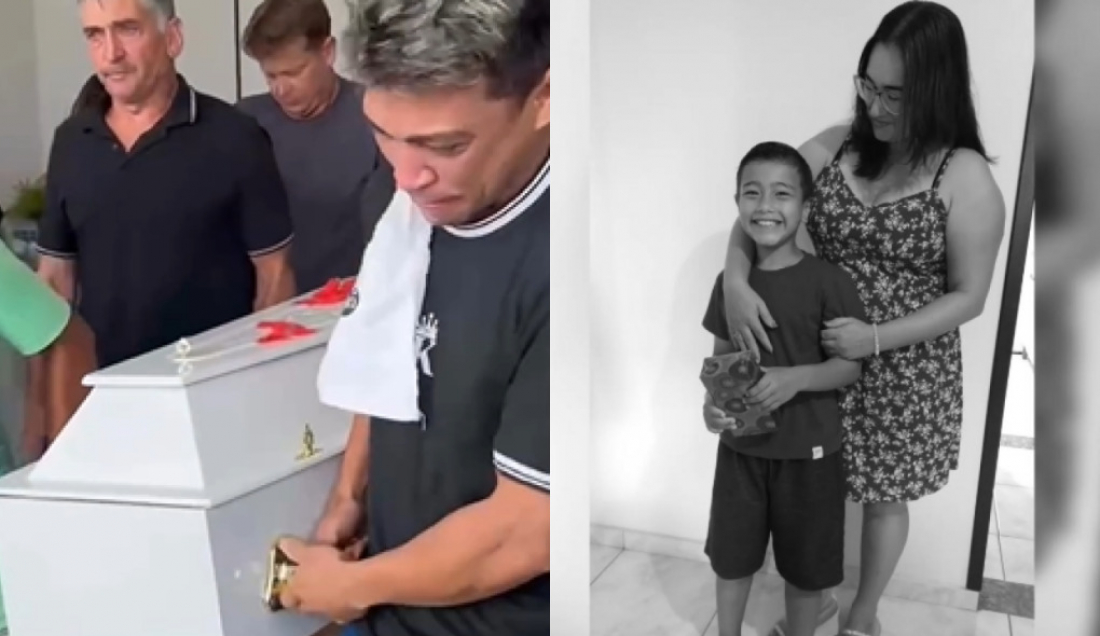 (Vídeo) Forquilhinha se despede com tristeza de mãe e filho brutalmente assassinados