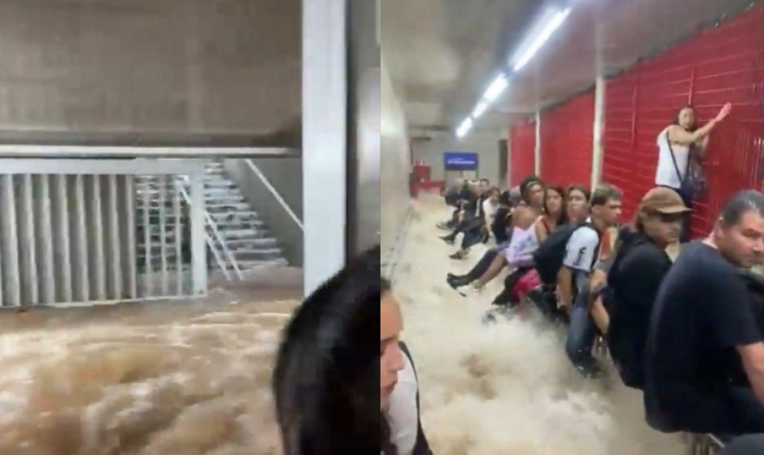 Estação de Metrô em SP é tomada pela água nesta sexta (24)