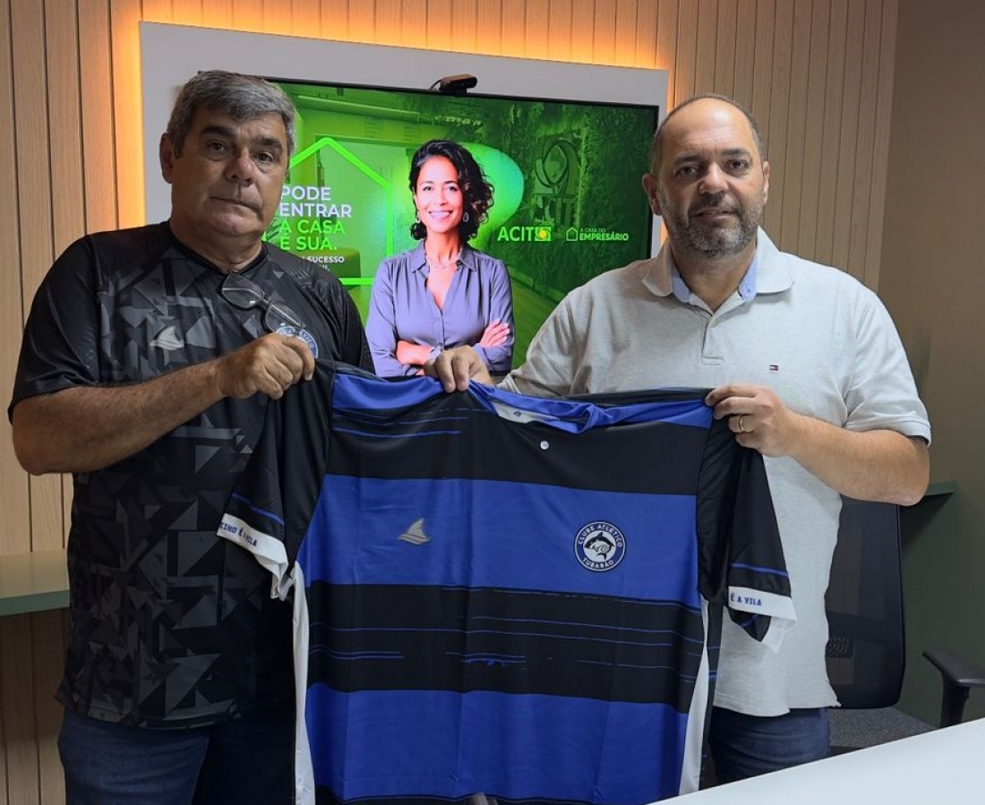 Presidente da ACIT recebe dirigente do Clube Atlético Tubarão para debater projetos do esporte e unificação de um time na cidade