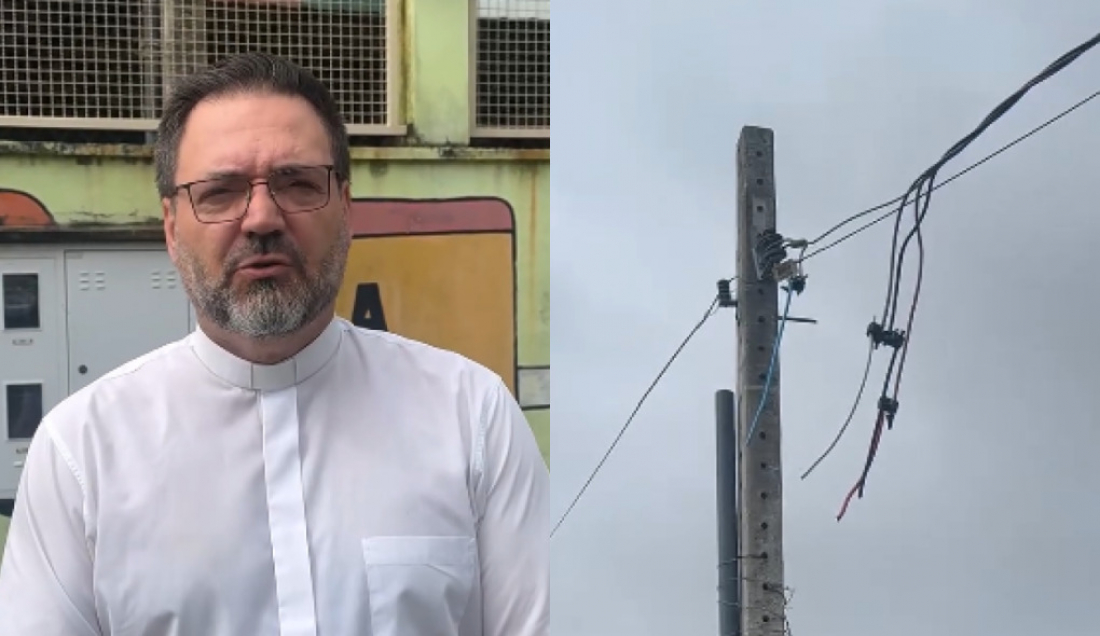 (Vídeo) Padre Edison De Souza Müller reclama de furto de fiação elétrica pela terceira vez; prejuízo é de R$ 5 mil