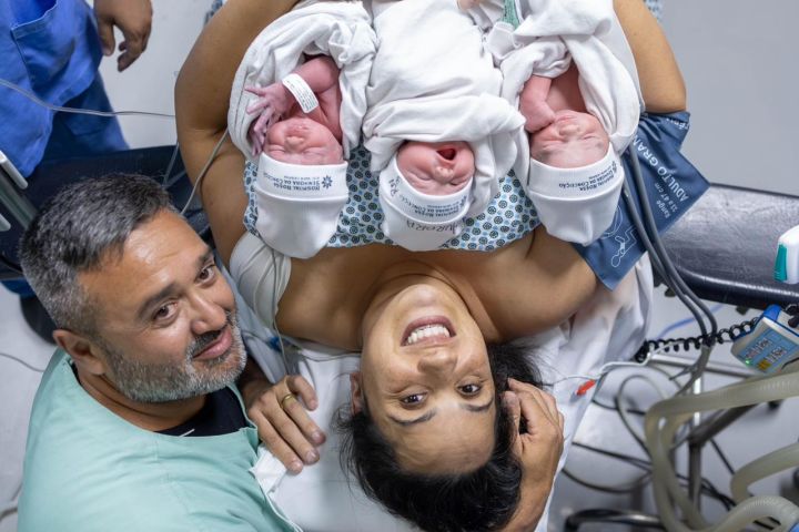 Em Tubarão: gestante tem trigêmeas após ser mãe de gêmeos