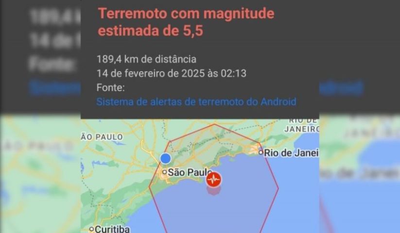 Alerta de terremoto em São Paulo? O que se sabe sobre aviso emitido pelo Google