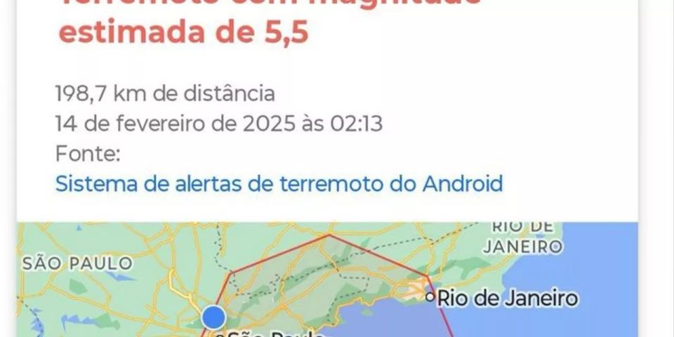 Google pede desculpas e diz que investiga falso alerta de terremoto