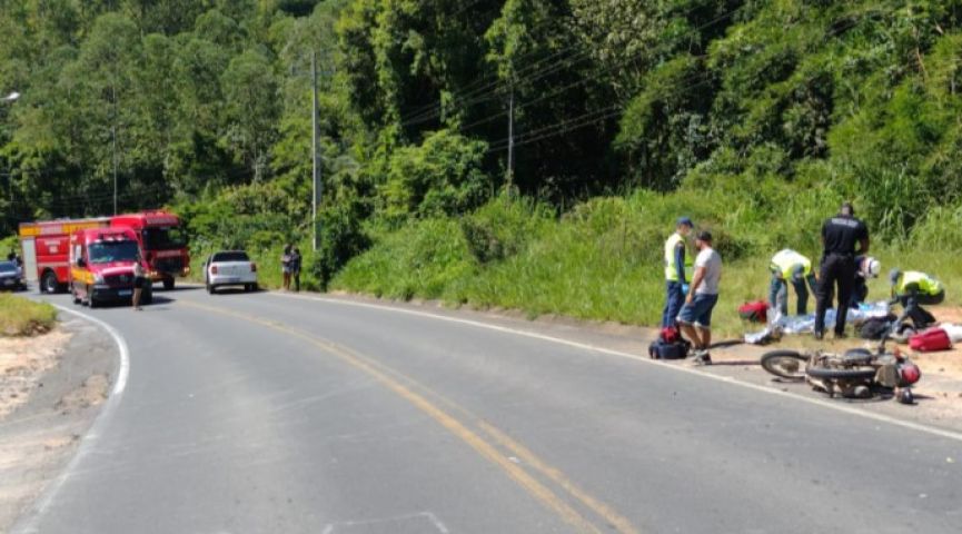 Urgente: acidente de trânsito em Orleans resulta em óbito de motorista de moto